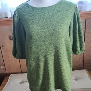 LC Lauren Conrad Olive Textured Blouse